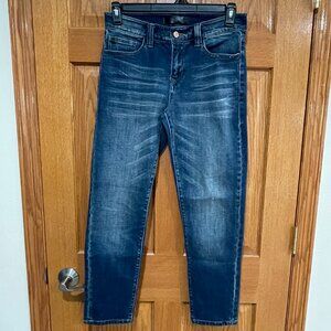 KANCAN Mens Jeans 30 x 28 Blue Whiskered Straight Leg Dark Blue Denim Jeans EUC